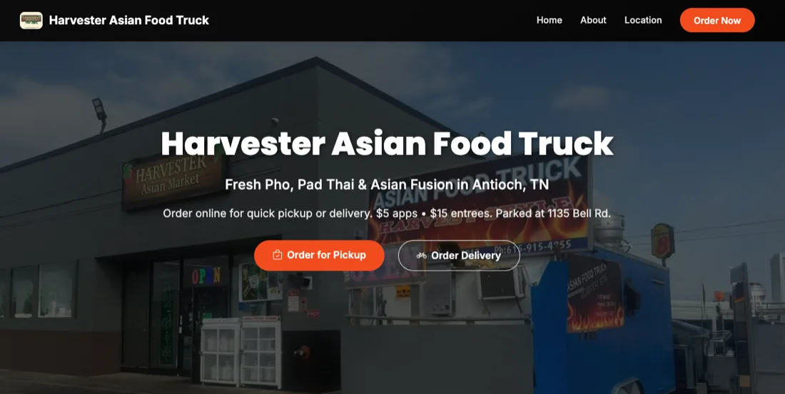 Harvester Asian — Asian Food Truck, Antioch, TN